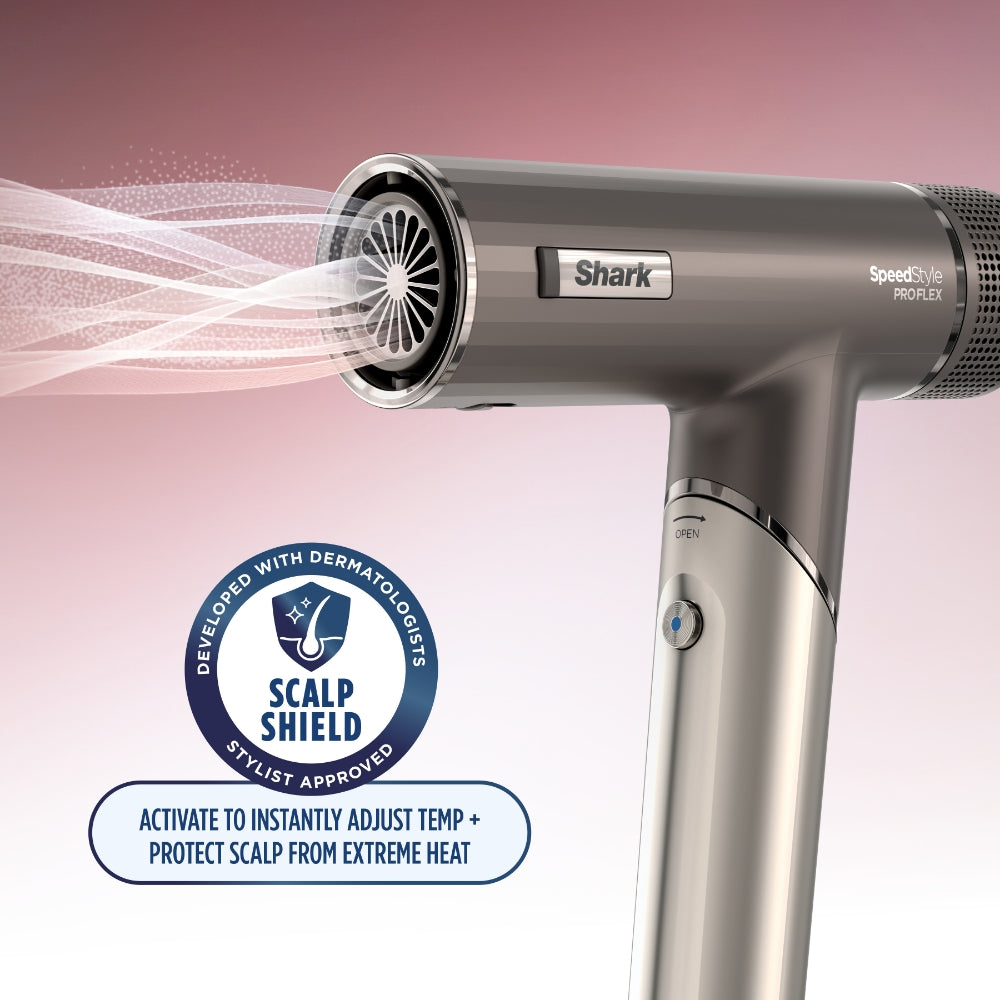 Shark SpeedStyle Pro Flex 4-In-1 High-Velocity Hair Dryer Mocha/Silver